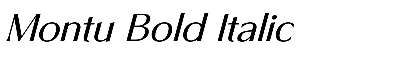 Montu Bold Italic